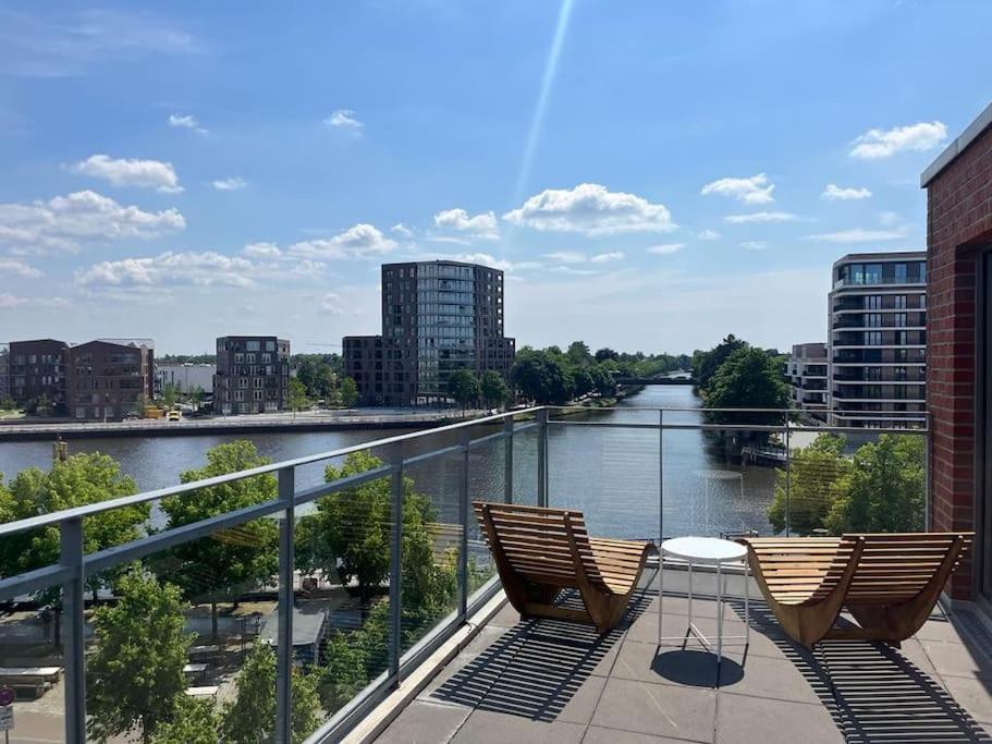 Penthouse-Wohnung Mit Flussblick 올덴부르크 외부 사진